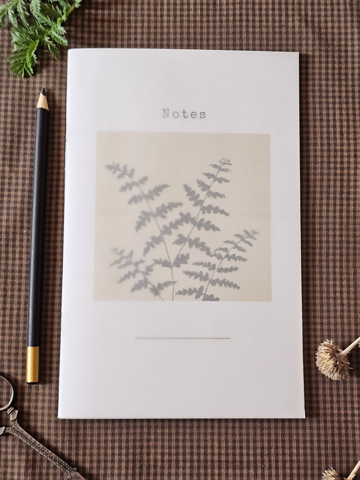 Handmade Botanical Pocket Notebook | Fern Design #2