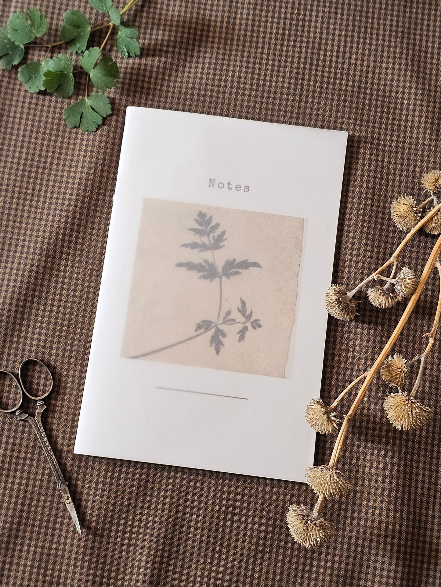 Handmade Botanical Pocket Notebook | Fern Design #3