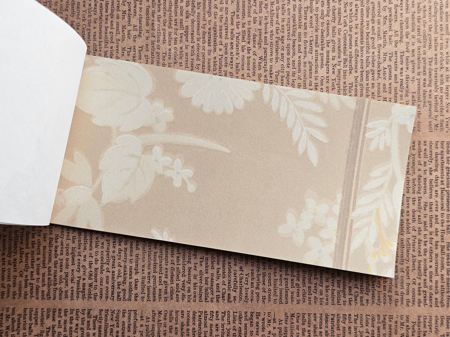 Vintage Wallpaper Scrapbook Papers Faux Stickers | 22 Sheets