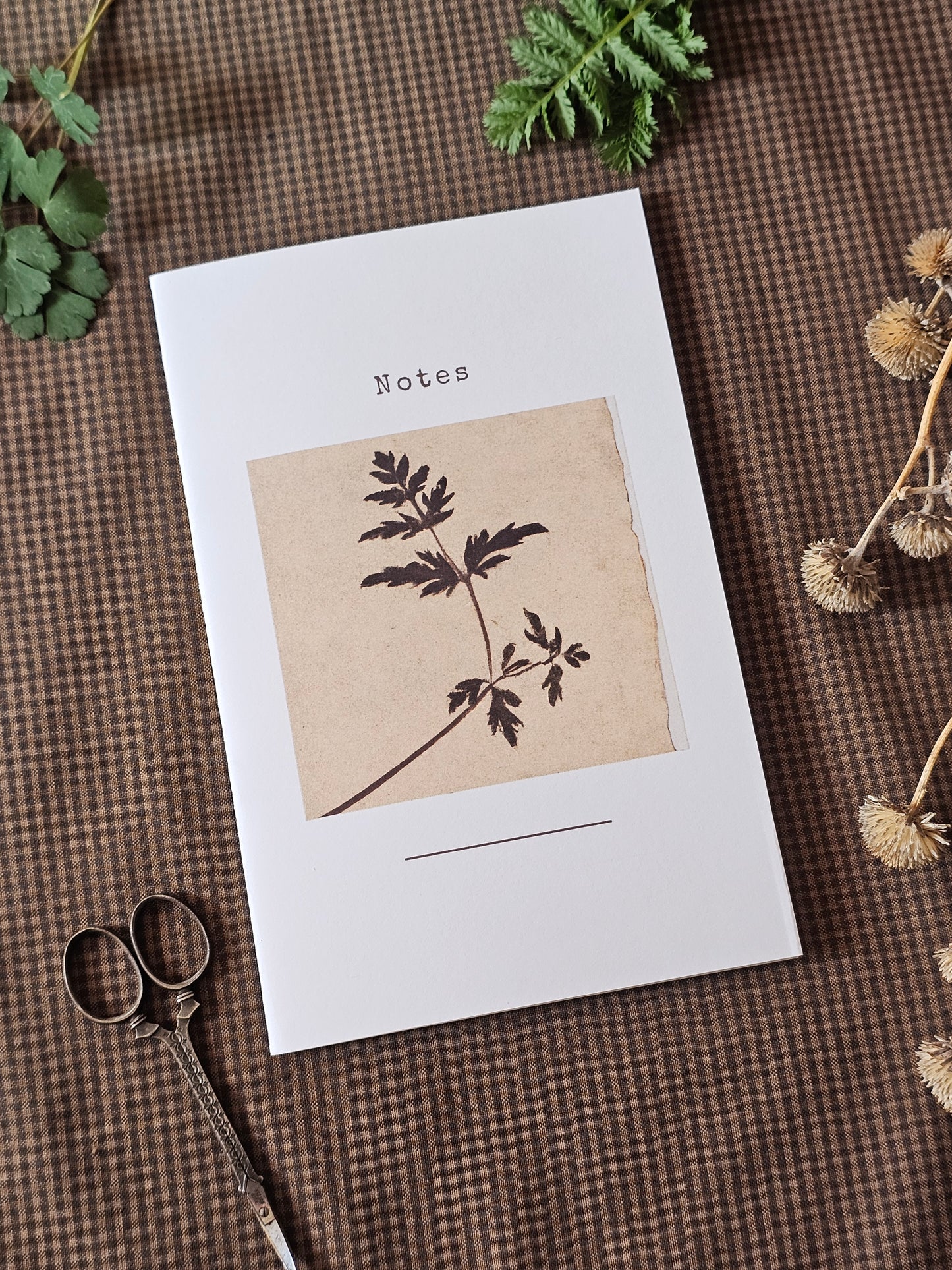 Handmade Botanical Pocket Notebook | Fern Design #3